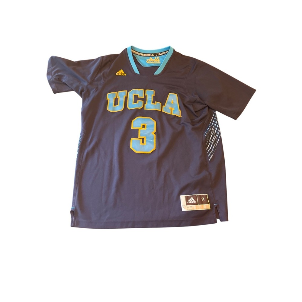 Adidas UCLA #3  Jersey Size M Blue/Gold 100% Polyester Unisex‎